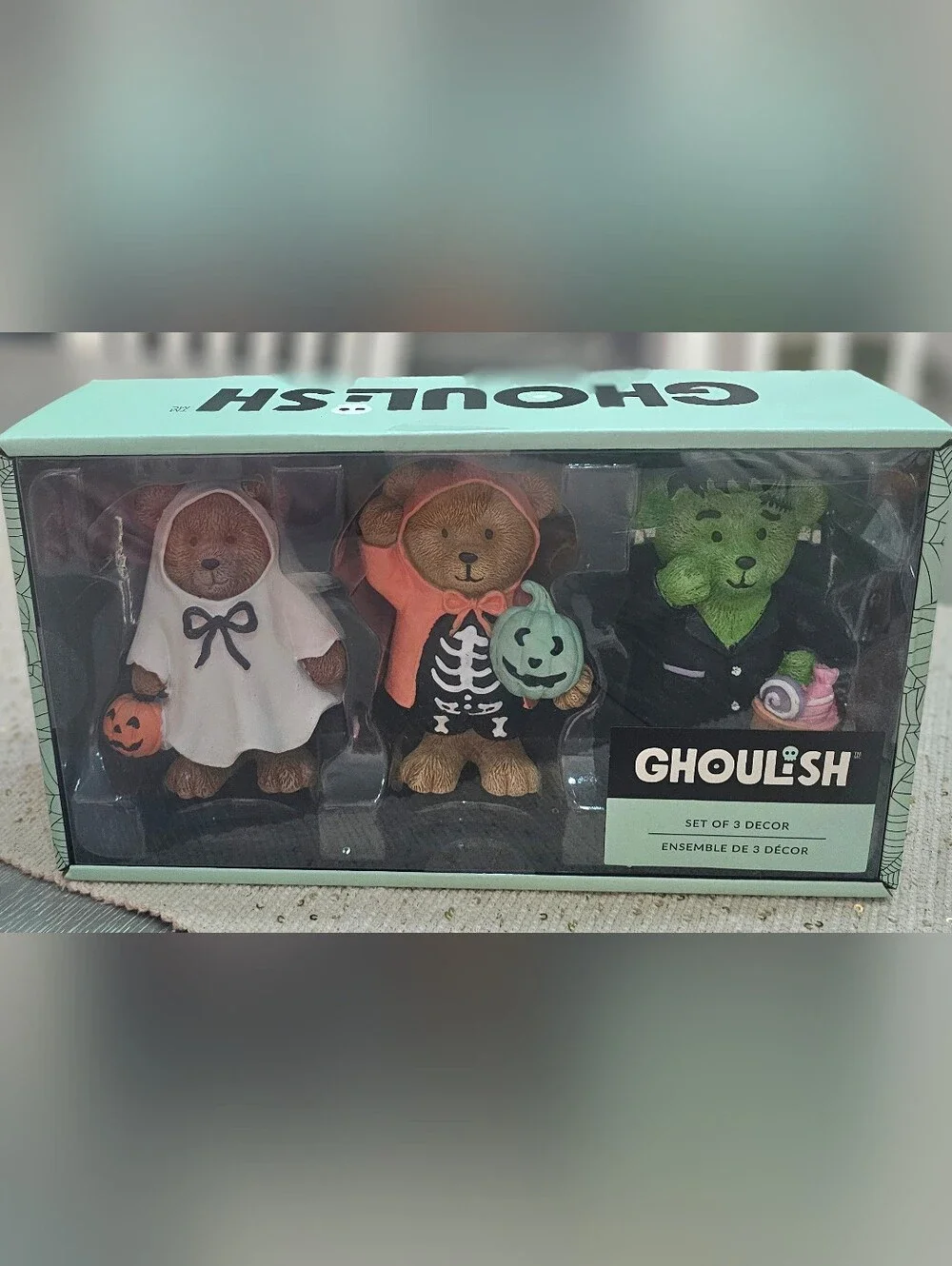 NWT! Ghoulish Boxed Set of 3 Halloween Trick Or Treat Bears